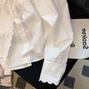 Women's Cotton White Lace Bowknot Base Shirt - New Spring Arrival Layering Top