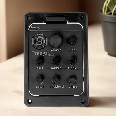 Plastic 301 Guitar Pickup W/Tuner Presys Guitar Preamp EQ Equalizer Guitar Tuner Guitar Soundhole EQ Parts Accessories