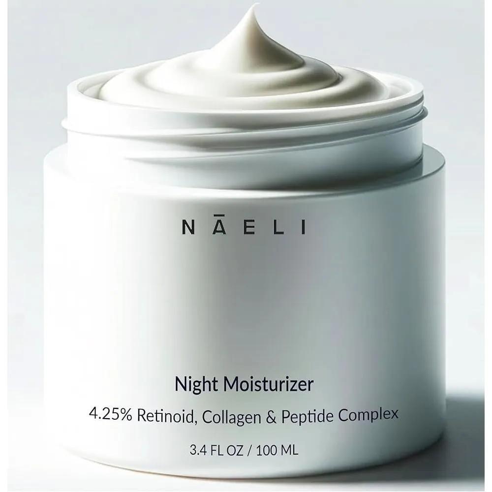 

NAELI Retinoid Cream - 4.25% Retinol Night Moisturizer, for Face and Bath, Contains Collagen, Peptides, and Hyaluronic Acid