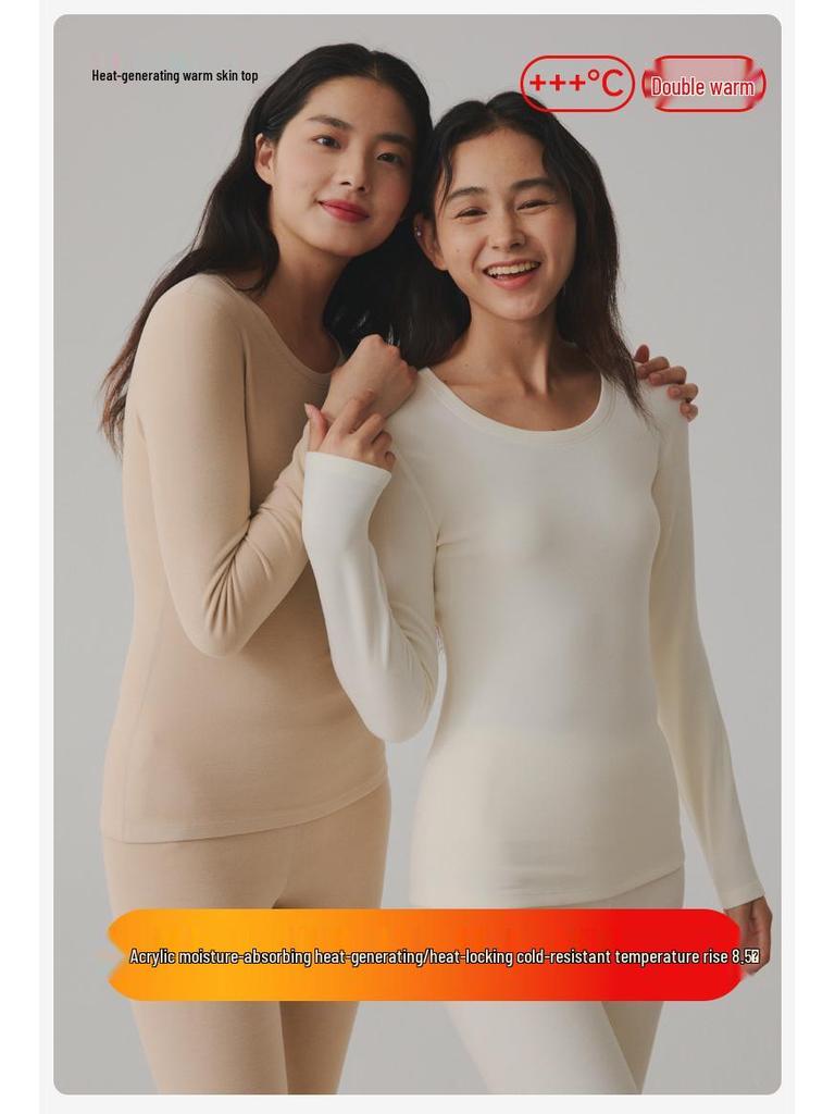 Women's Acrylic Thermal Fleece-Lined Underwear Set