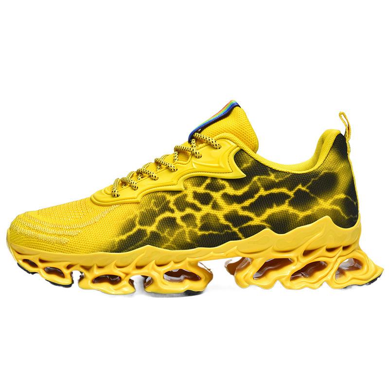 Large size dad shoes blade breathable running shoes fashion beacon flying woven mesh casual sports shoes