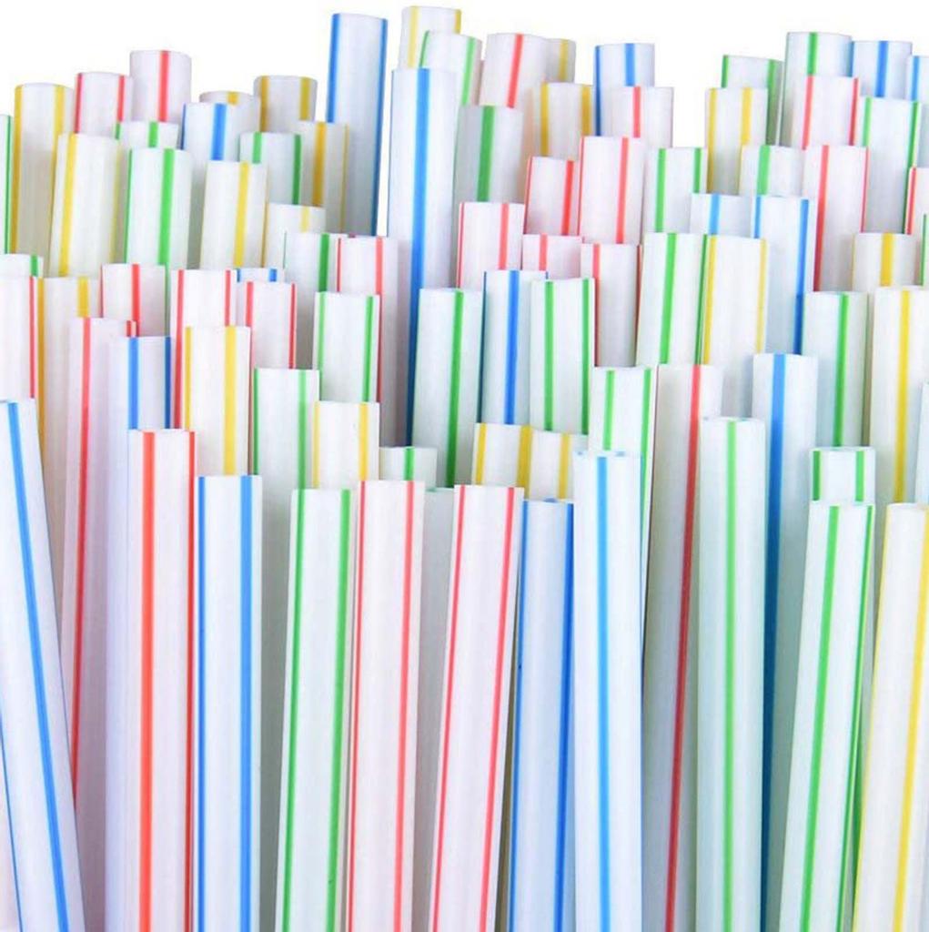 400pcs Plastic Disposable Straws For Parties/Bar/Beverage Shops/Home Straws