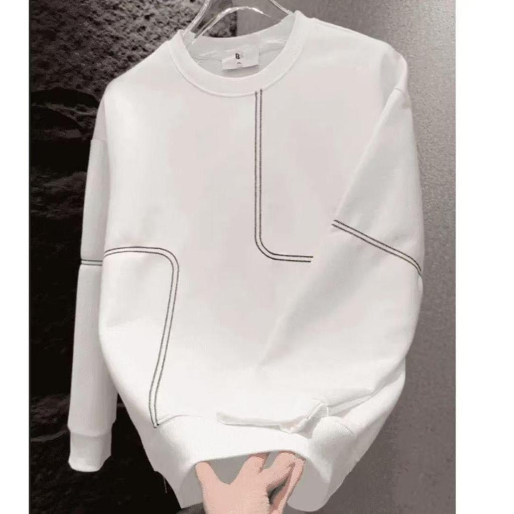 Men's Trendy Crew Neck Sweatshirt: Autumn/Winter Long Sleeve Casual Pullover