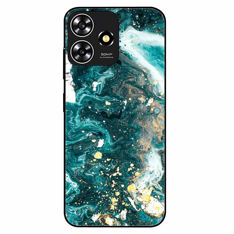 For ZTE Blade A73 4G Case 6.6'' Para Silicone Soft Cool Print Marble Phone Cover for ZTE BladeA73 A 73 4G Shockproof TPU Bags