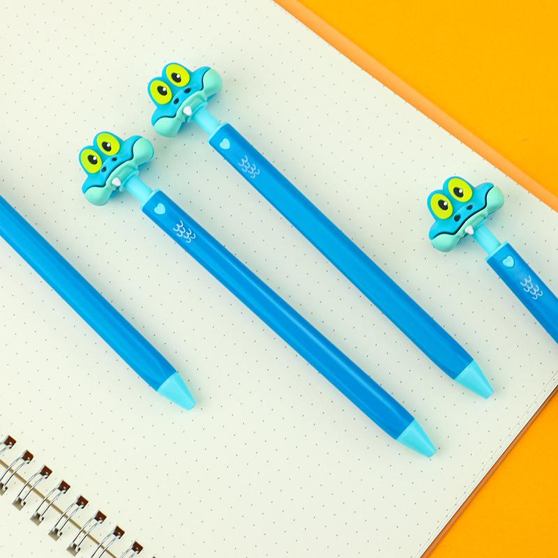 Cartoon Animal New Style High-Aesthetic Gary Snake Press-Button Ballpoint Pen Stress-Relief Pen Creative Niche
