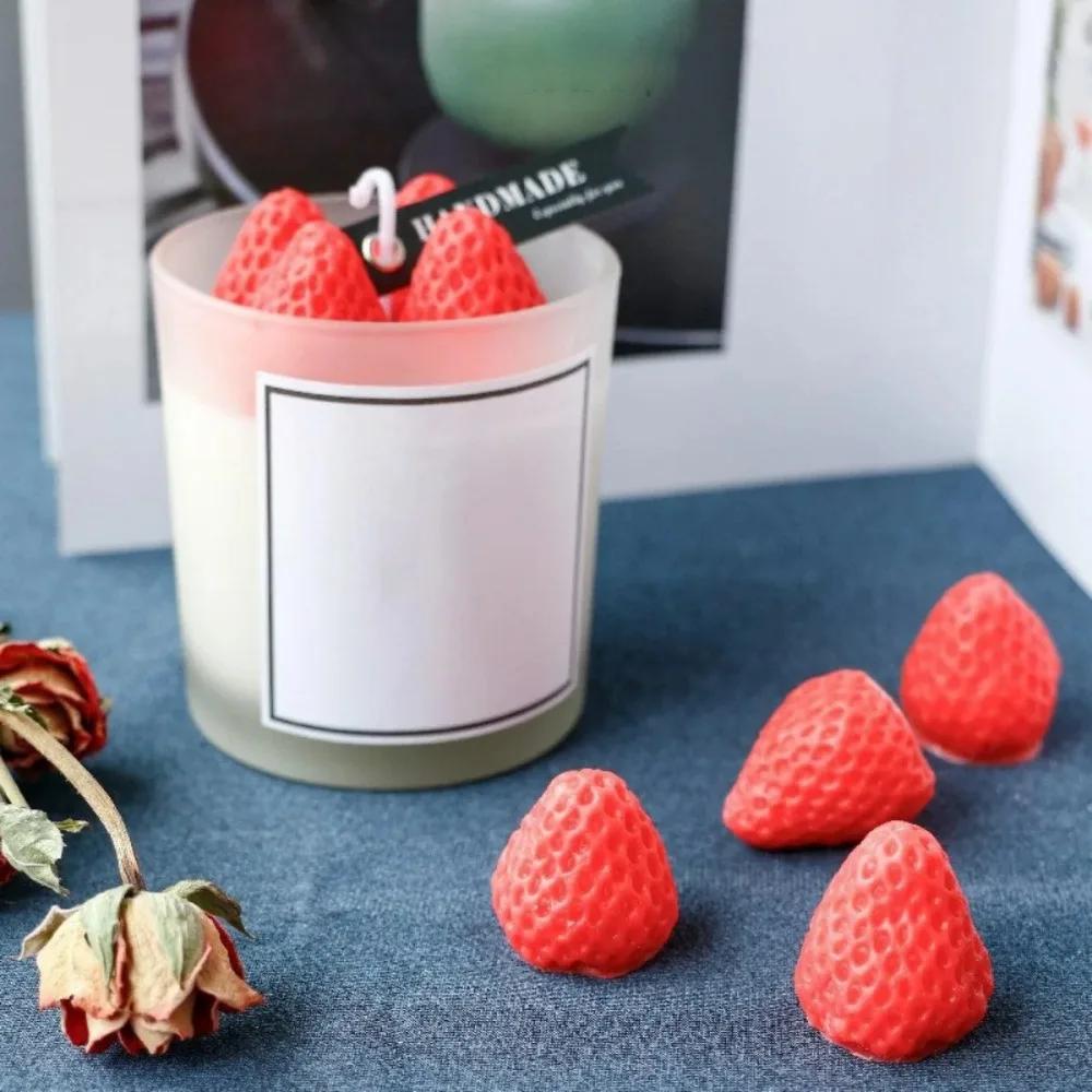 Silicone Mold Strawberry Orange Raspberry Blueberry Silicone Mold Fruit Fudge Cake Chocolate Jelly Candle Soap Making Molds
