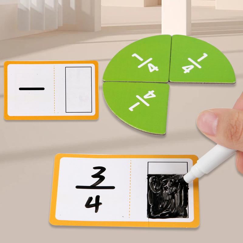 Magnetic Fractional Disc Demonstrator Molecular Cognitive Addition and Subtraction Operation Third Grade Primary School Mathematics Teaching Aids Toys