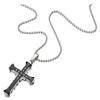Cross Ornament Dark Knight Diamond Cross Necklace Domineering Bamboo Necklace