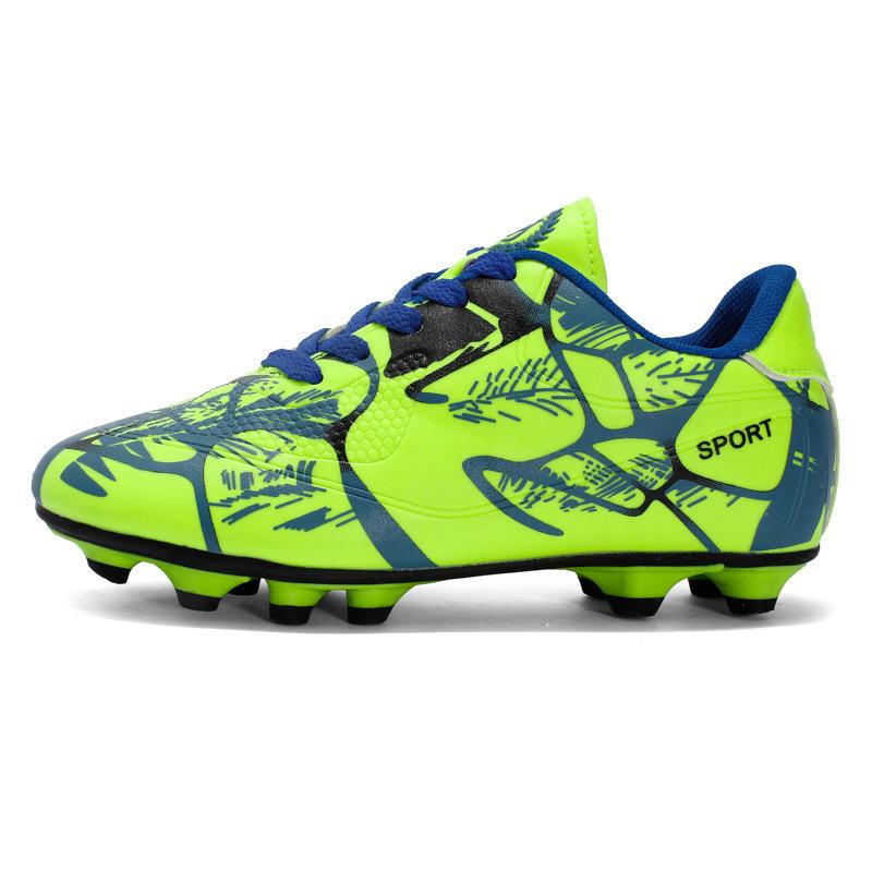 Football shoes children boys and students girls long nails broken nails green training club artificial grass game