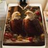 Two Eagles,pattern Flannel Blanket, High quality Comfortable for All Seasons, Home Decor, Warmth and Comfort, Perfect for Gifts.