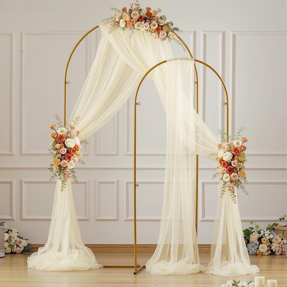 Wedding Arch Draping Fabric Sheer Drapes for Backdrop Curtains Sheer Birthday Party Wedding Ceremony Reception Arch Drapes