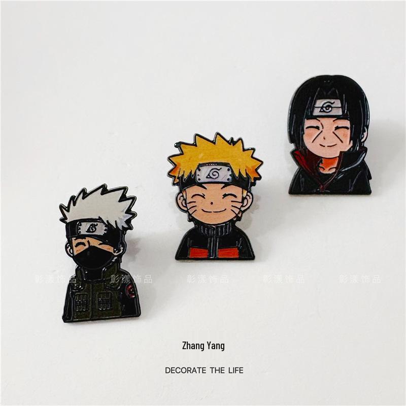 Creative Metal Naruto Anime Brooch Badge - Cartoon Ornament for Clothing