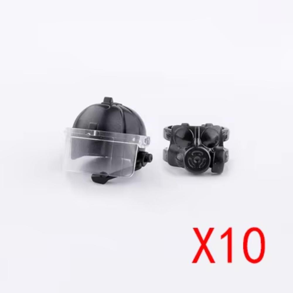 Military MOC Figure Building Blocks Explosion Proof Helmet Hat Gas Mask Kit SWAT Goggle Vest Belt Headset DIY Toy Gift K001