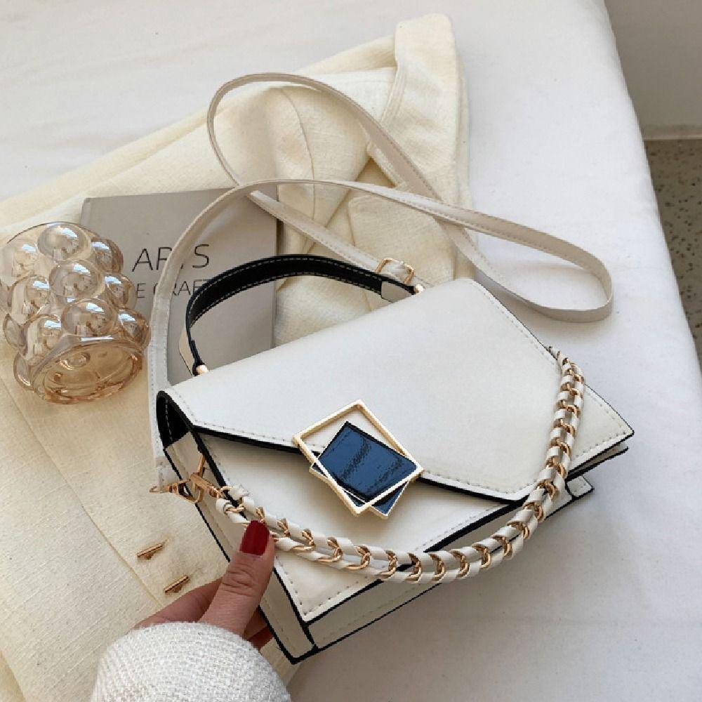 Simple Single Shoulder Bag Korean Style Small Square Bag Trendy Woman's Crossbody Bag  Party