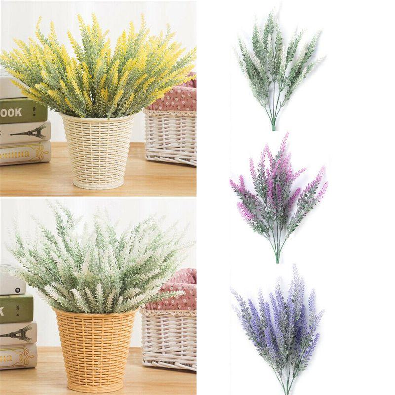 Stunning Lavender Plastic Bouquet With Realistic Appearance For Home Decor