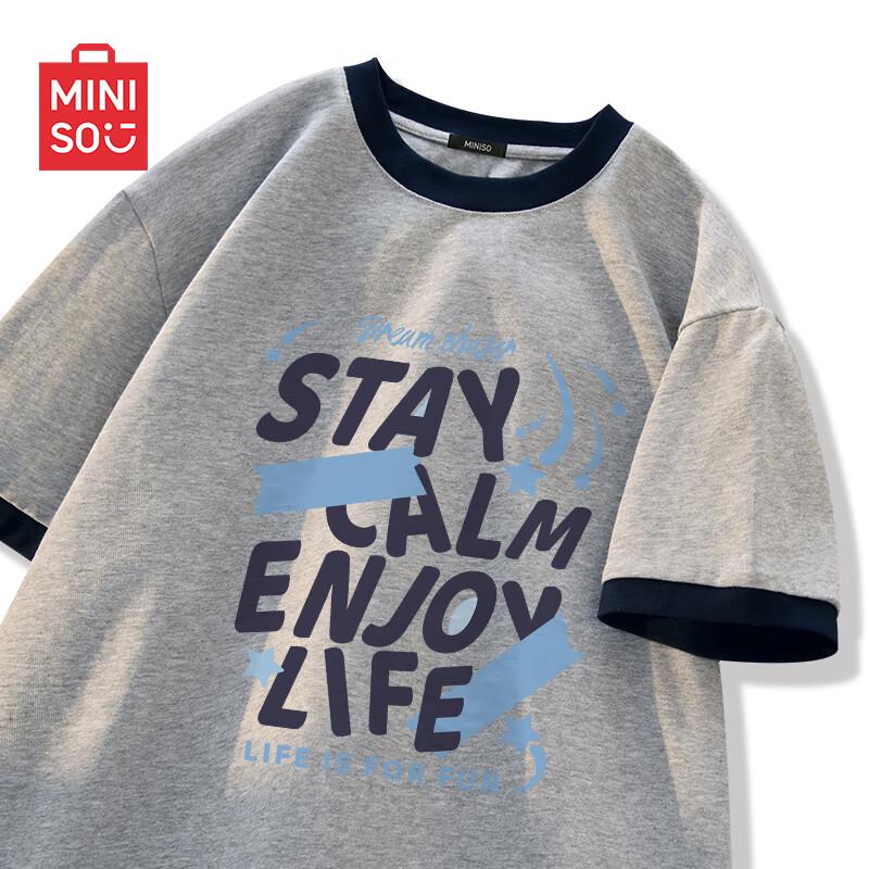 MINISO Men's 2025 Summer Trendy Cotton T-Shirt