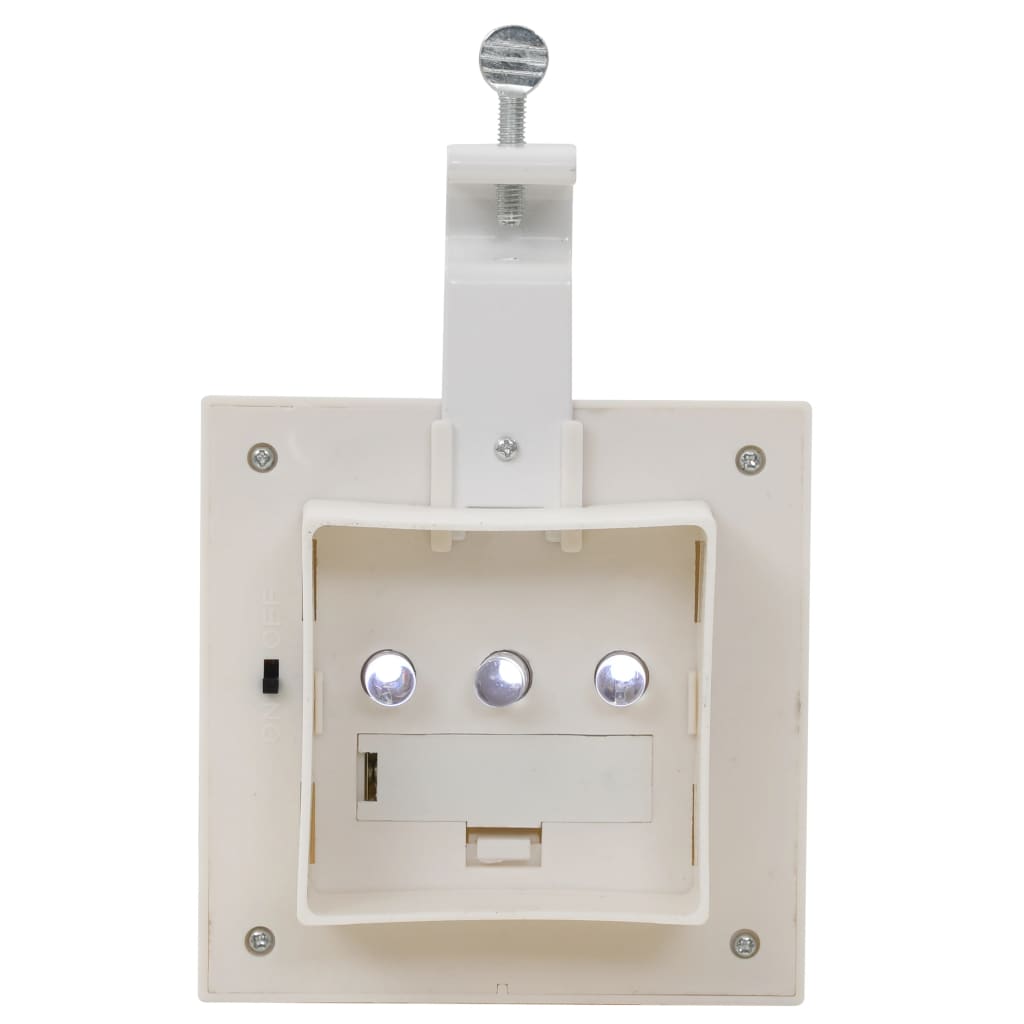 Outdoor Solar Lights 6 pcs LED Square 12 cm White