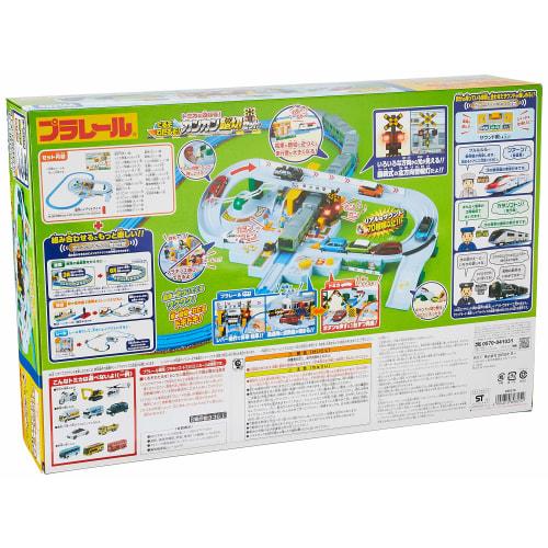 TAKARA TOMY Pojďme si hrát s Plarail Tomica! Přijde a odejde! Sada železničního přejezdu Cancan Š470 x V310 x H110mm