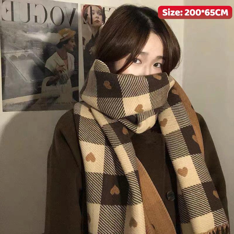 Imitationskaschmir Damen Schal Winter Schal und Wickeltuch Bandana Pashmina Quaste Damen Foulard Dicke Decke Unifarben