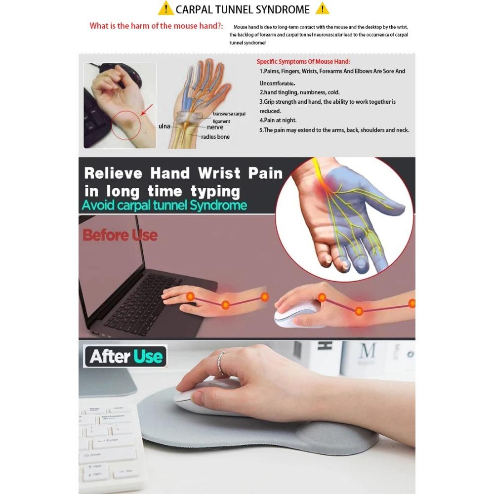 Søt håndleddsbeskyttelse Silikagel Støttepute Kan bevege seg fritt Kontorbeskyttelse Musematte Ergonomisk Håndleddsstøtte Musematte For PC Bærbar Datamaskin Komp