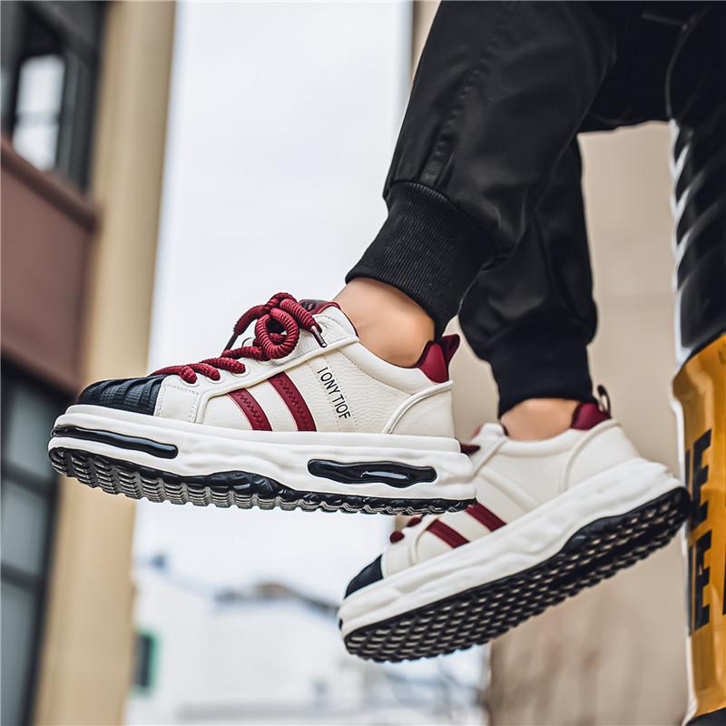 New Fashion Men's Four Seasons Comfortable Thick Sole Shoes Students Male Boys Trending Soft Sole Breathable Casual Running Sneakers