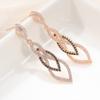 Golden Plated Synthetic Zircon Long Dangle Earrings Accessories Women's Vintage Elegant Wedding Pendant Earrings Jewelry