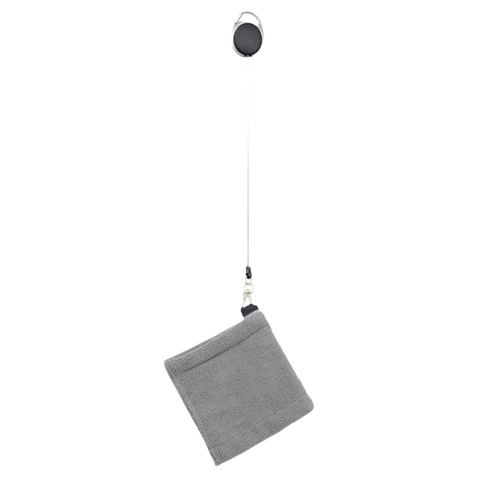 

Portable Golf Towels with Telescopic Rope Microfiber Comfortable Golf Cleaning Towels for Golf Lovers Easy to Use 1