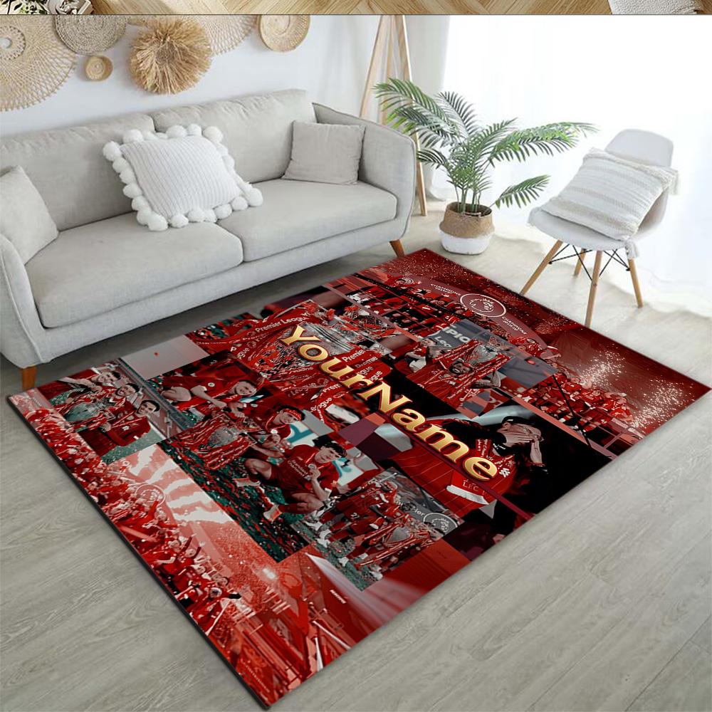 Liverpool Customized Name Floor Mat Design for Kitchen Bedrooms Balcony Decorate room Anti-slip Rug Decorate Offices Perfect Gift for Friends & Family