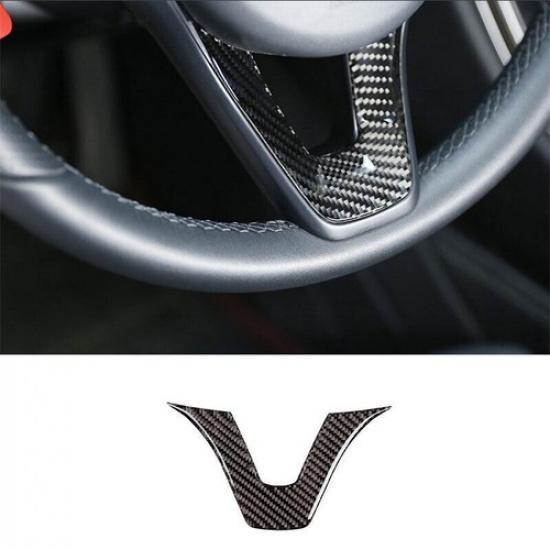 Steering Wheel Sheet Cover Trim Fit For Benz V-Class 2017- Real Carbon Fiber