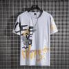 Summer Short-sleeved Not Hooded Black Casual Shorts Thin Sports Suit Fat Round Neck Plus Size