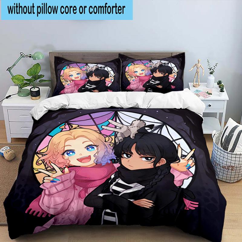 3PCS Stained Glass Gothic Romance 3pcs Bedding,Including 3PCS Duvet Cover And 2pcs Pillowcases Perfect for Christmas,Ideal for Bedroom, Dormitory
