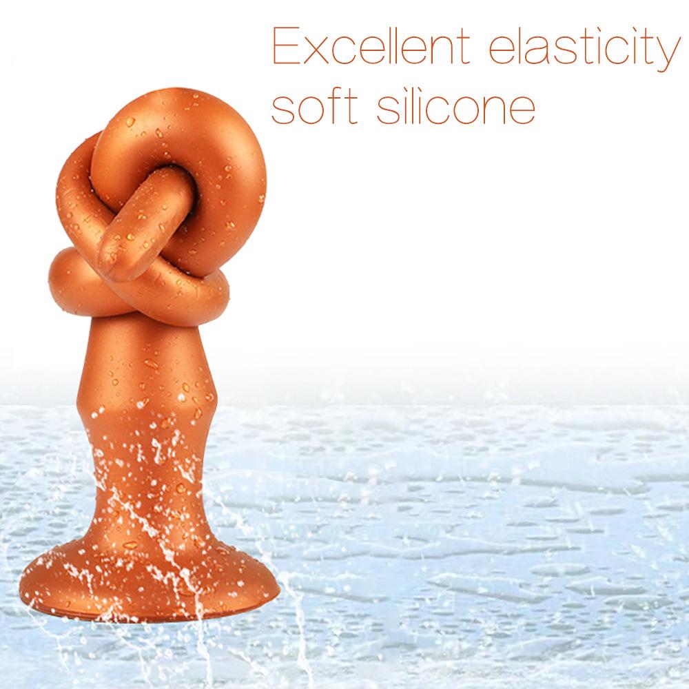 Diepgaande Uitgebreide Masturbator Vloeibare Siliconen Anale Prop Set