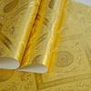 Luxury Classic Gold Foil Wallpaper Roll Living Room 3D Relief Lattice Wall Paper Ktv Bar Papel De Parede