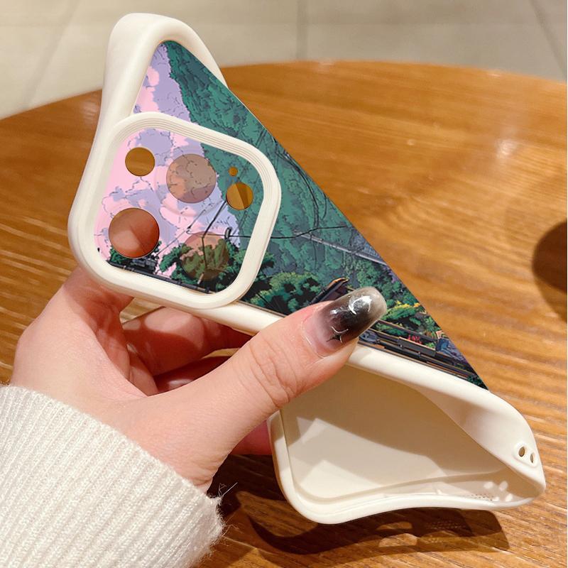 Para iPhone 13 Funda Diseño de Tren Marino de Anime Cubierta Suave de TPU Silicona Para iPhone 14 15 Pro Max 12 11 16e Funda iPhone 16 Pro Max
