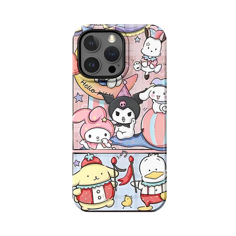 

Sublimation Coated Glossy Phone Case Hard Plastic +TPU Soft TPU Shell Cute Cartoon Patterned Full Protective Back Cover for iPhone Samsung iPhone 7 / iPhone 8