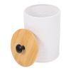 Metal Kitchen Canister with Airtight Bamboo Lid for Coffee Beans Tea Sugar Grains Spices Countertop Storage Freshness Keeper