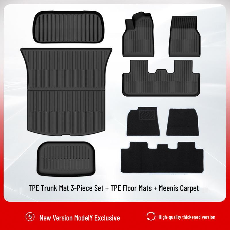 Tesla Model Y 3-Piece Front & Rear Trunk Mat Set (Refresh 25)