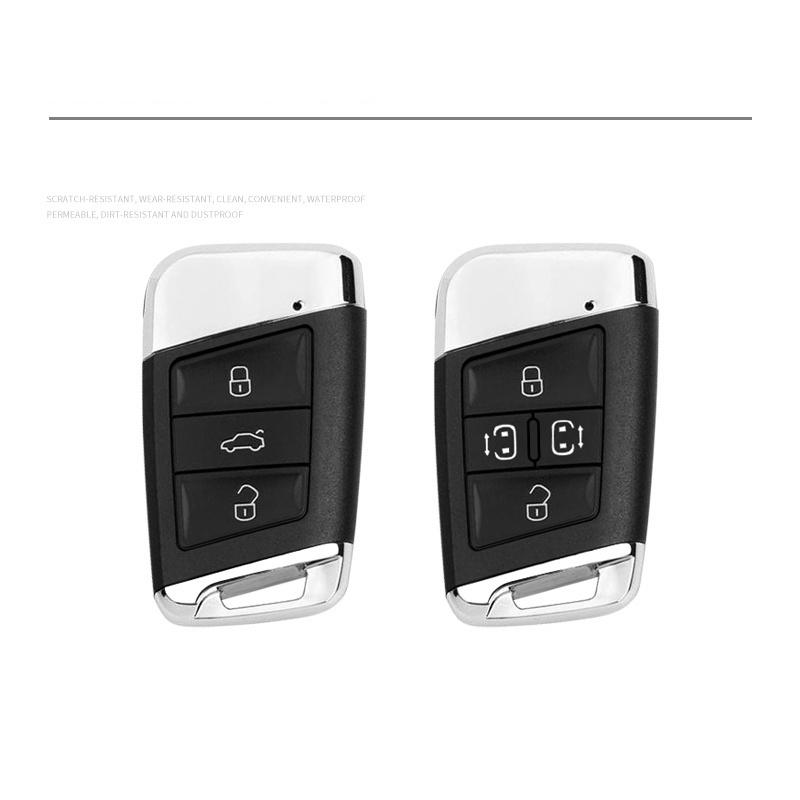 AAAAM1 Zinc Alloy Car Smart Remote Key Case Bag Cover Holder Shell Fob For Skoda Superb A7 Karoq Kodiaq 2020 2021 Keychain Accessories