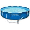 Kit Piscine Hors Sol Tubulaire INTEX - Metal Frame - 366 X 76 Cm - Ronde (Livrée Avec Pompe Et Cartouche) - 28212NP