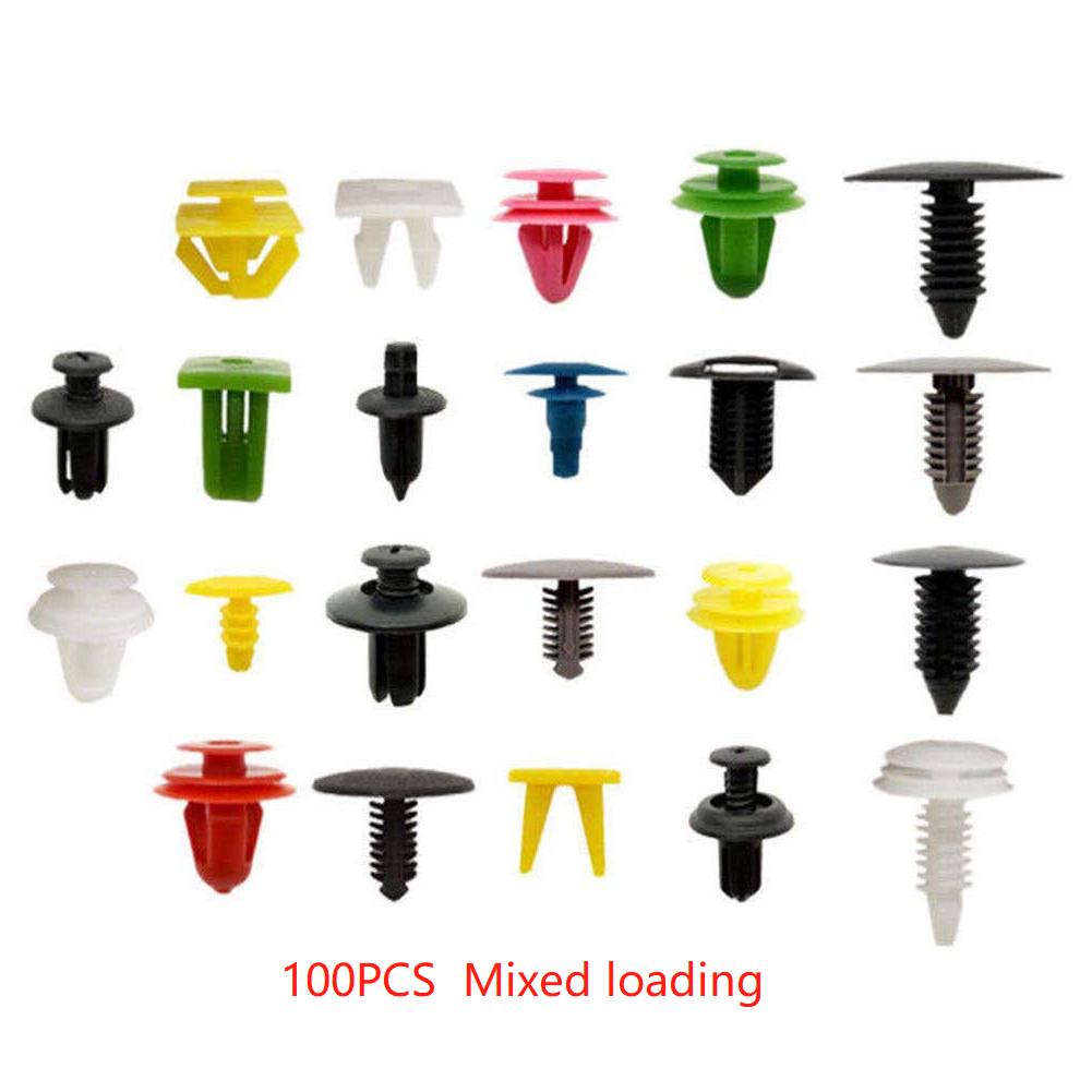 50pcs/100pcs Universal Mixed Auto Fastener Car Bumper Clips Retainer Car Fastener Rivet Door Panel Liner for All Car