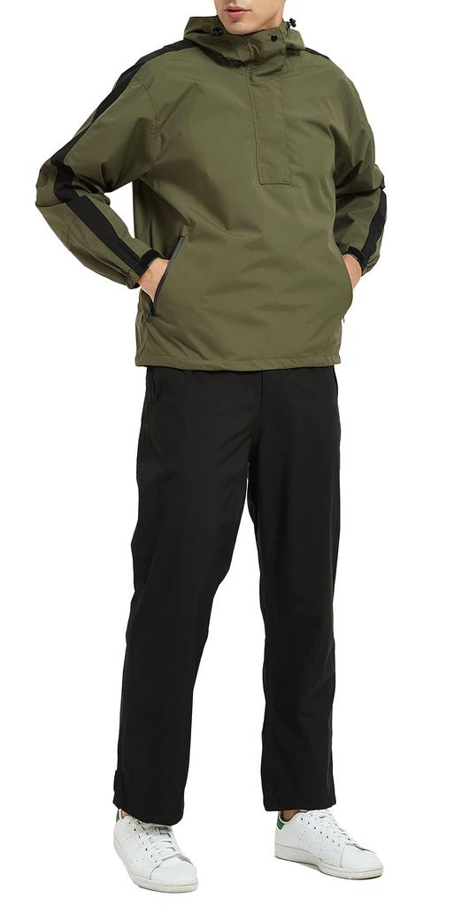 Arashiyama Golf Rainwear Windbreaker Rain Suit Set for Outdoor and Commuting Size Men's (Waterproof, Lightweight, Stretch) Activities, Motorcycle,