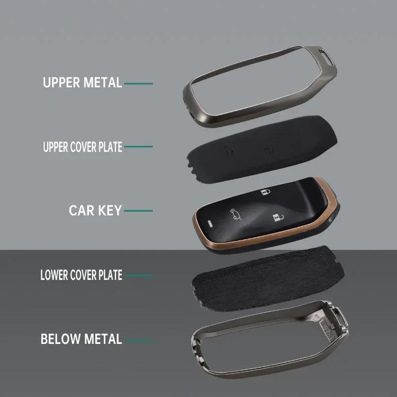 Key Fob Remote Mount Case Cover Fit For Changan Hunter F70 Cs35 Cs75 Plus Cs85 Coupe Cs95 Smart 4 Buttons Protector Skin Auto Accessories