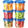 Storage Containers Stackable Leakproof Food Storage Containers with   Top Lids Dishwasher Safe for Kitchen