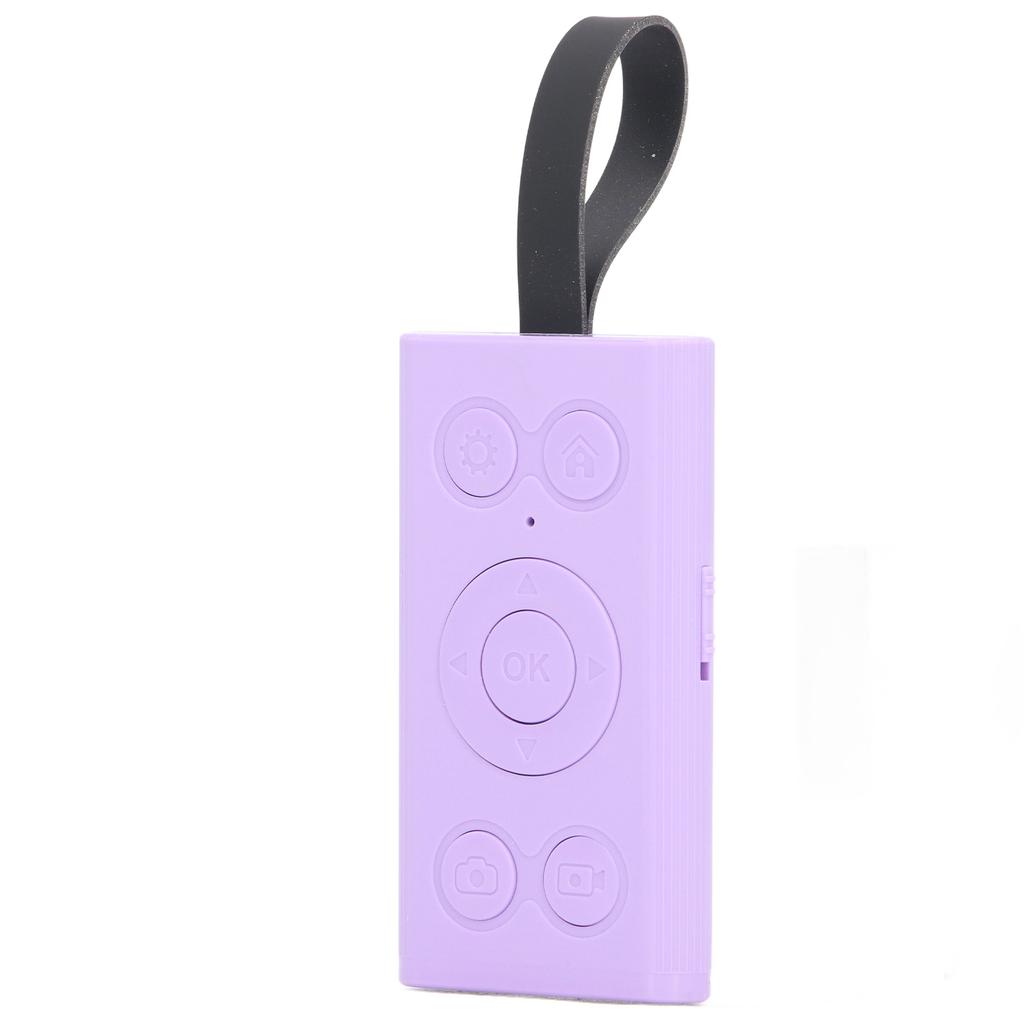 Bluetooth Remote Control 9 Key Camera Selfie Clicker Video Scrolling APP Book Page Turner for Phone Tablet Purple