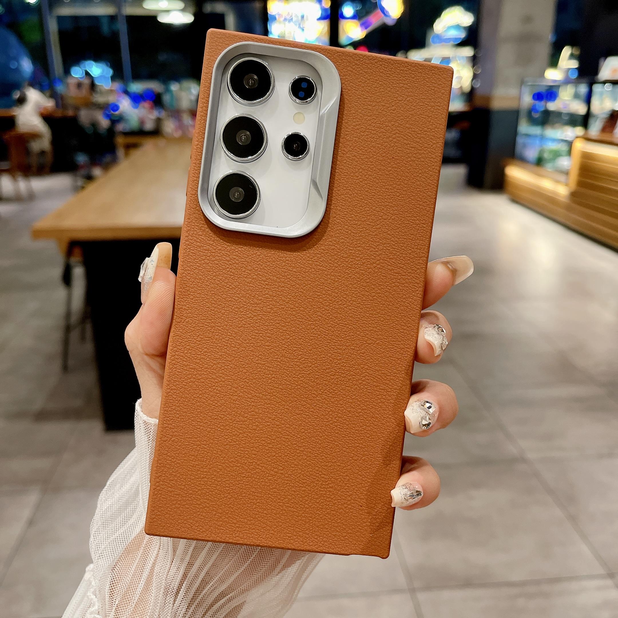 

Leather For Magsafe Case For Samsung Galaxy S24 S23 Ultra S22 Plus S21 FE Ultra Magnetic Wireless Charge Shockproof Cover For S24