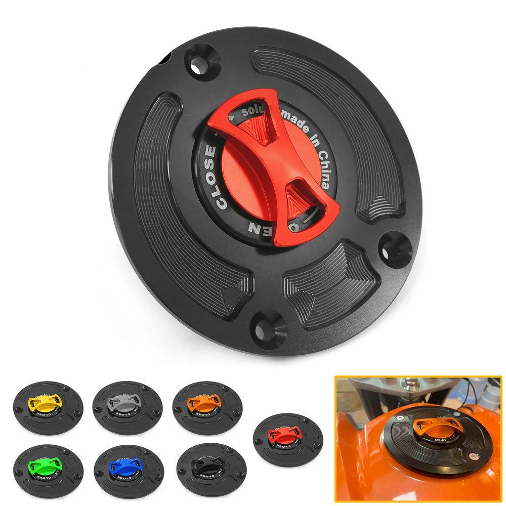 Cheap REALZION Motorcycle Accessories Gas Fuel Tank Cap Cover For