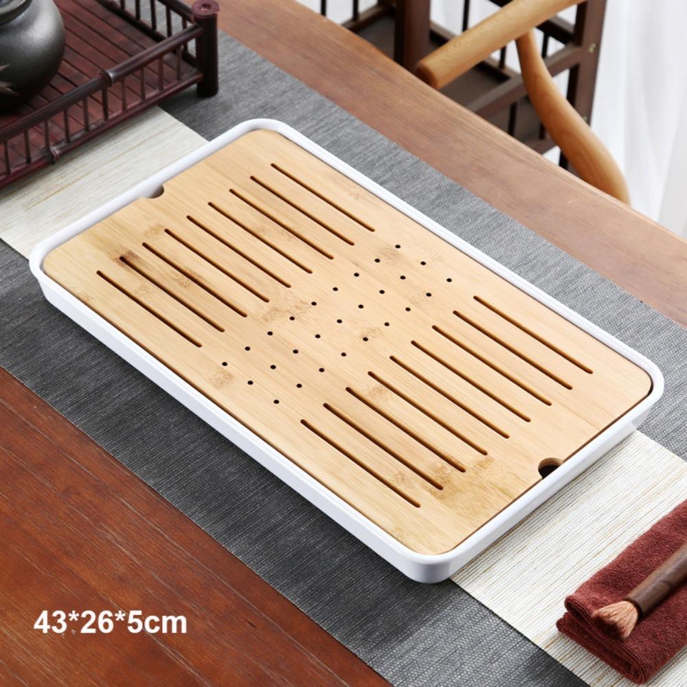 New Bamboo Chinese Tea Trays Eco-Friendly Multistyles Kung Fu Tea Trays Home Use Table Water Storage Trays Chinese Tea Serving
