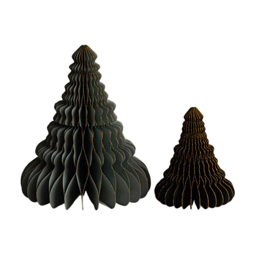 2x Paper Christmas Tree Ornament Christmas Desktop Decoration Foldable Trendy Sculpture for Indoor Bedroom Bookshelf Walkway