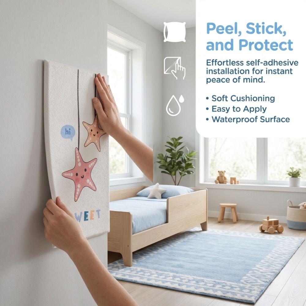 Self Adhesive Anti Collision Cushion Waterproof Foam Bumper Flexible Padded Wall Sticker  Bed Head