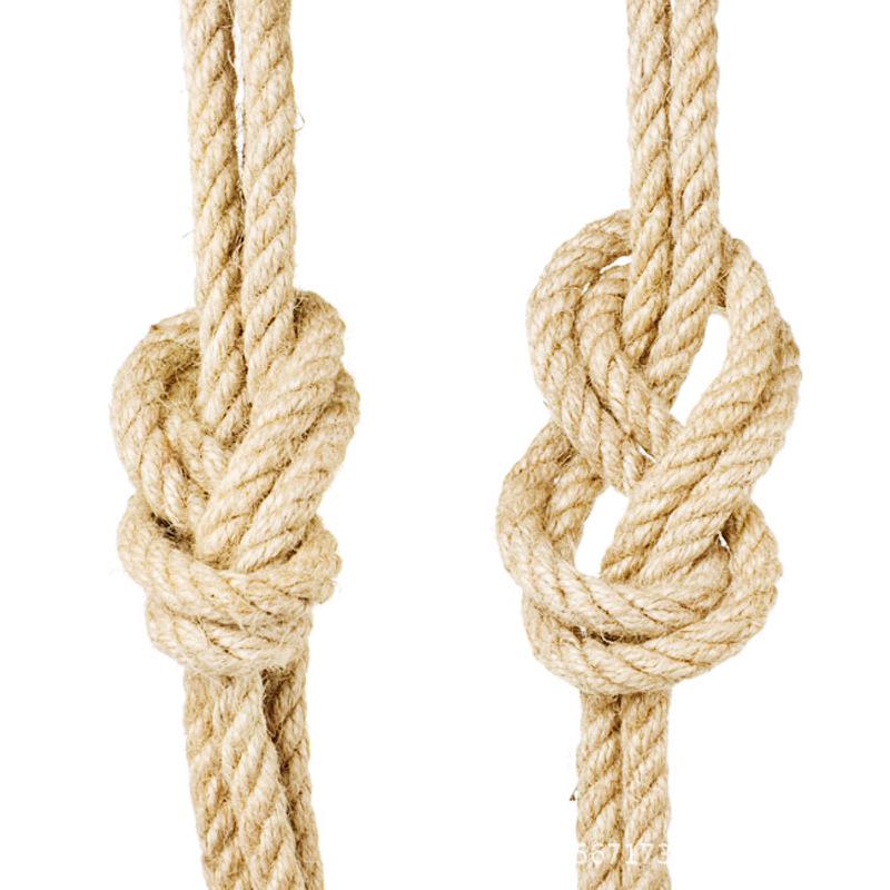 Natural Decorative Jute Rope, Round Three-Strand Twisted, Binding Rope 1mm-10mm, Various Specifications Available